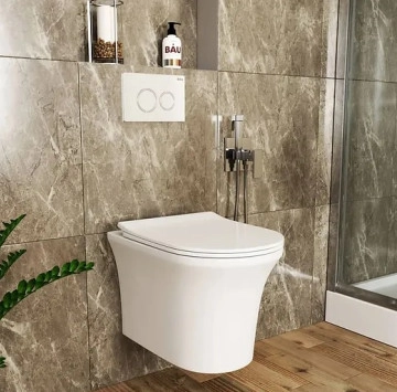 Стенна тоалетна чиния Интер Rimless ICC3635W бяла